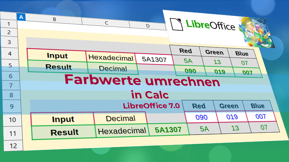 Neue Videos: Farbwerte umrechnen in Calc, und Aufzählungszeichen in Impress