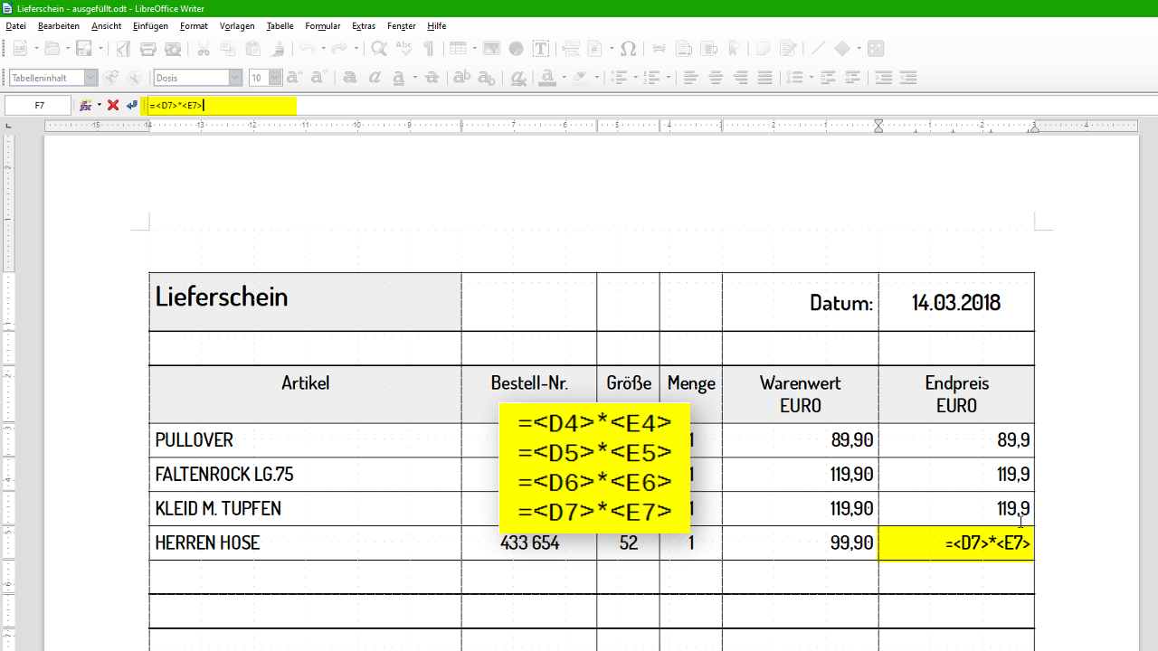Neue Videos: Eine Tabelle und ein ausfüllbares Formular erstellen in Writer