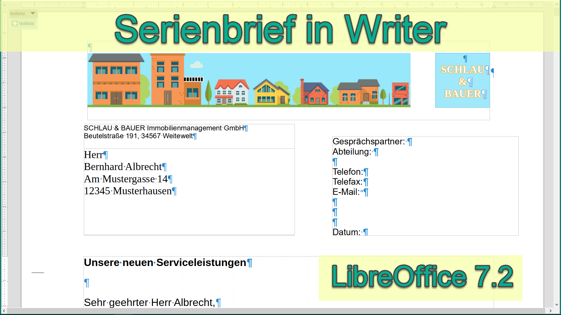 Neues Video: Serienbrief in Writer – LibreOffice 7.2