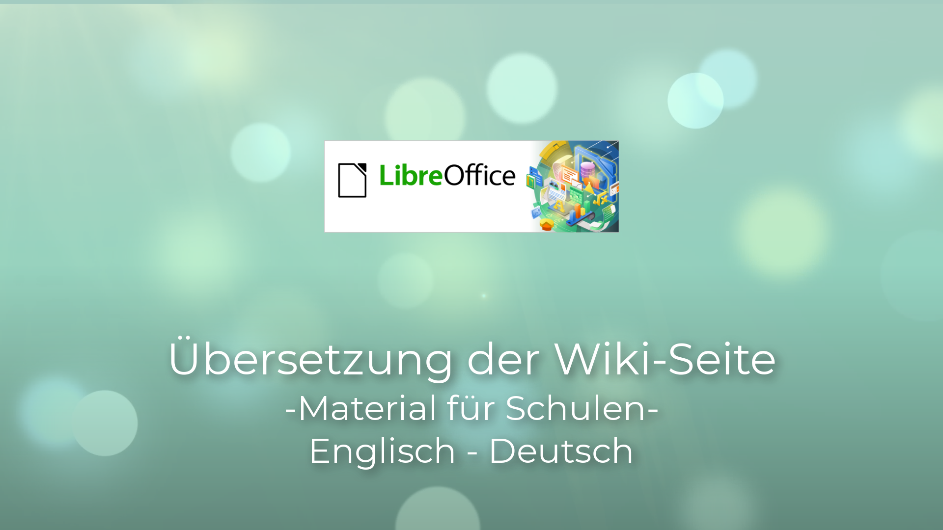 Neues Video: Übersetzung der TDF-Wiki-Seite – Material für Schulen