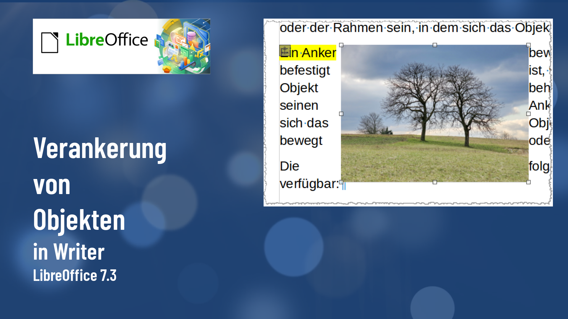Neues Video: Verankerung von Objekten in Writer – LibreOffice 7.3