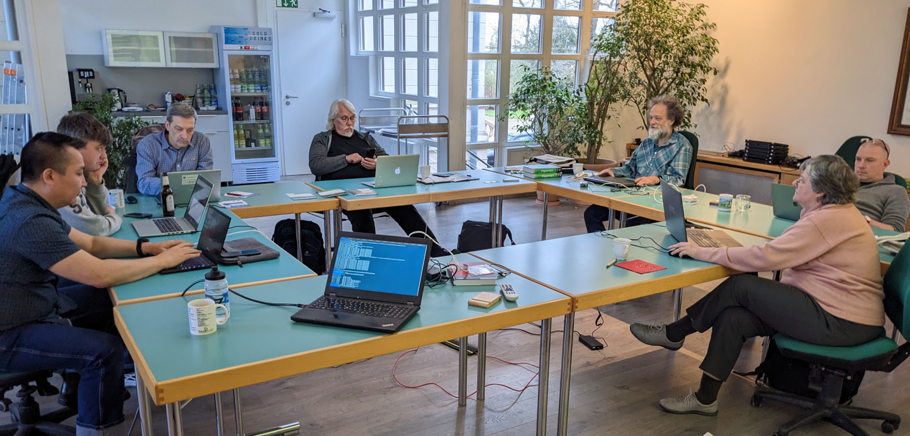 Members sitting at a table